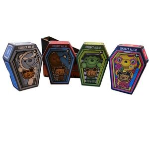 Deddy Bears Series 2 Set of 4 Creepy Collectibles Blind Box Figures with Display